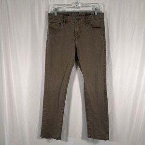 7 Diamonds Clifton Slim Straight Jeans Men's 30x30 Brown Button Zip Cotton Blend